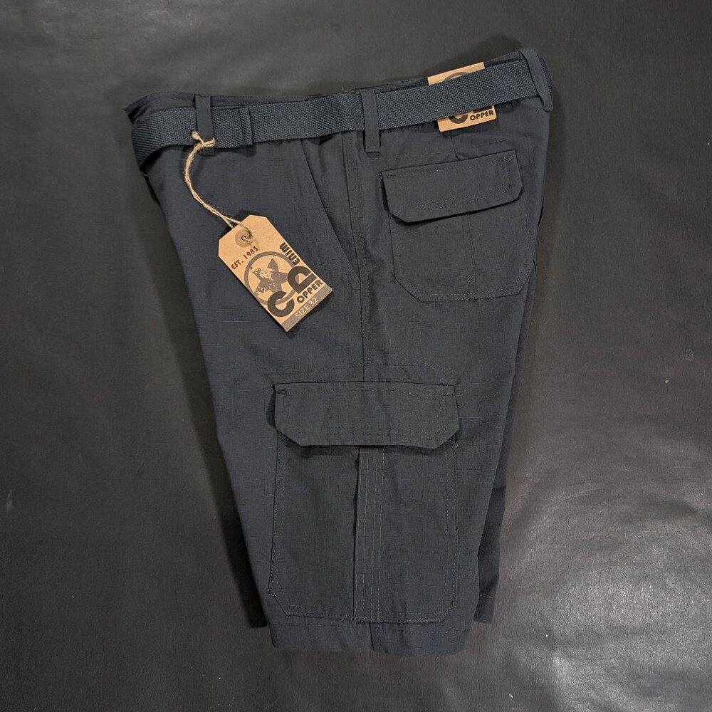 Copper Denim Mens Ripstop Cargo Shorts Size 32 34 Belted